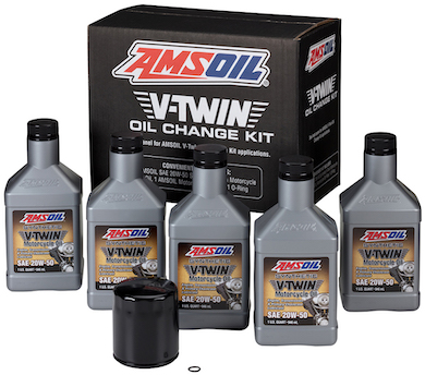 AMSOIL V-Twin Oil Change Kit for Harley Davidson Motorcycle